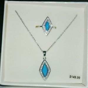 Turquoise Sterling Silver Necklace & Ring